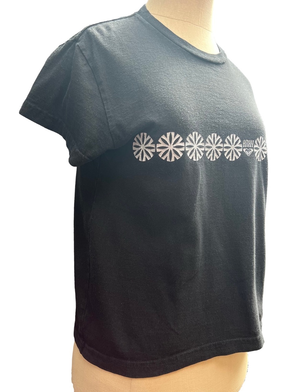Vintage Roxy Quicksilver Snowflake Tee Size Medium - Picture 3 of 5